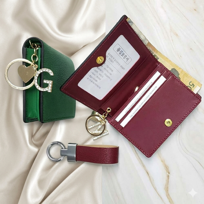 여성반지갑 여자 미니 가죽 수제 두리공방 슬림 만듦