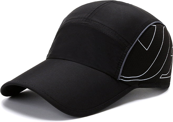 슈아미 초경량 마라톤 모자 에어핏 스포츠 런닝 테크니션 드라이 남녀공용 패션 볼캡, 1개, 블랙