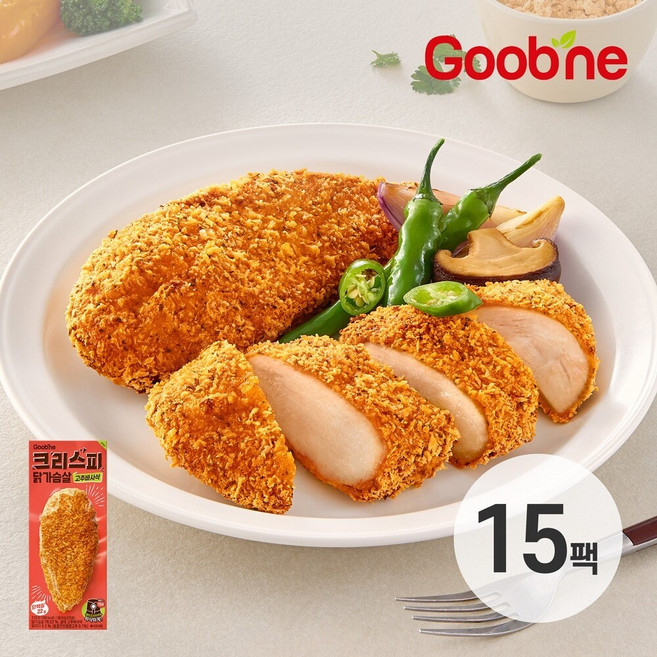 [굽네] 크리스피 닭가슴살 고추바사삭 110g 15팩, 15개