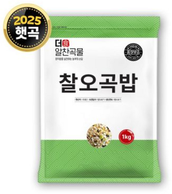 더알찬곡물 국산 찰오곡밥 1kg 1봉 / 25년산 혼합곡 정월대보름 잡곡, 더알찬곡물 국산 찰오곡밥 1kg 1봉 / 25년산 혼합, 1