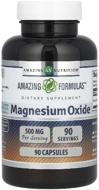 Amazing Nutrition 산화 마그네슘 500mg 캡슐 90정 Nutrition (어메이징 뉴트리션), 1개 - 쿠팡