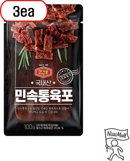 머거본 민속통육포, 100g, 3개