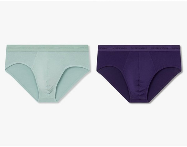 매장정품 EMPORIO ARMANI UNDERWEAR 엠포리오 아르마니 언더웨어 남성 레이온 스트레치 솔리드 브리프 2종 SET(0815311026 0815311027) 171