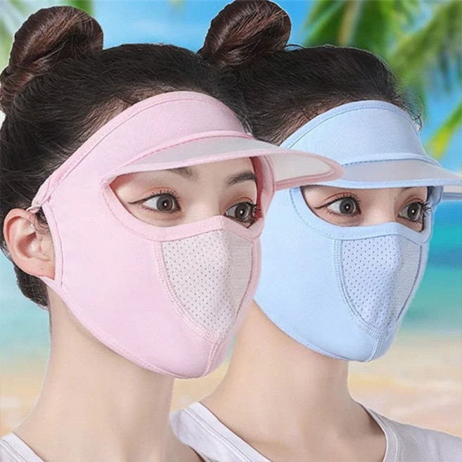 여성 여름 야외 햇빛차단 썬캡 마스크 스포츠 san+70000Mt