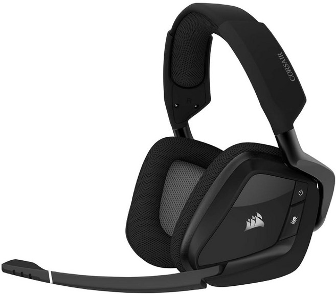 커세어 Void RGB Elite 무선 프리미엄 게이밍 헤드 7.1 서라운드 사운드 디스코드 인증 PC PS5 및 PS4 호환 카본 CA-9011201-NA 블랙, VOID RGB ELITE WIRELESS, Black