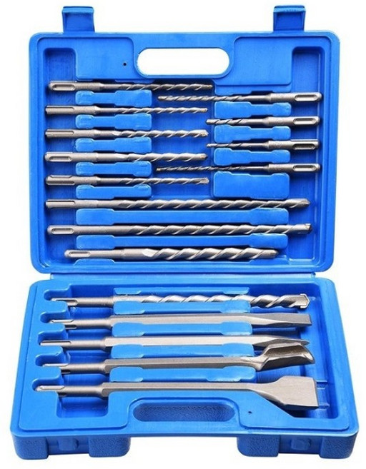 JEMIK 해머드릴 비트 함마 콘크리트 기리 17pcs, 세트, 1개