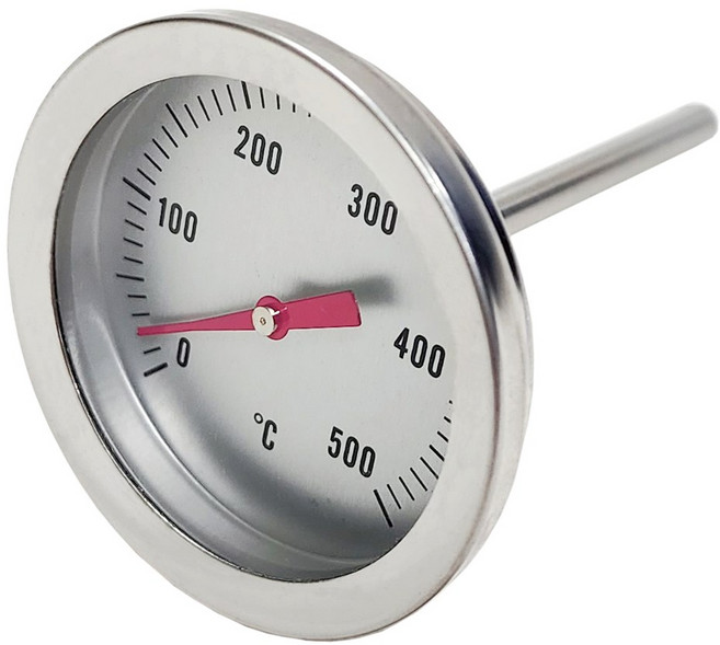 하얀나무 바베큐 훈제 용품 200여가지 캠핑 장작 불멍 화로대 그릴 훈연칩 차콜 집게 가스토치, 2-97.부착형그릴온도계(6.5cm), 1개