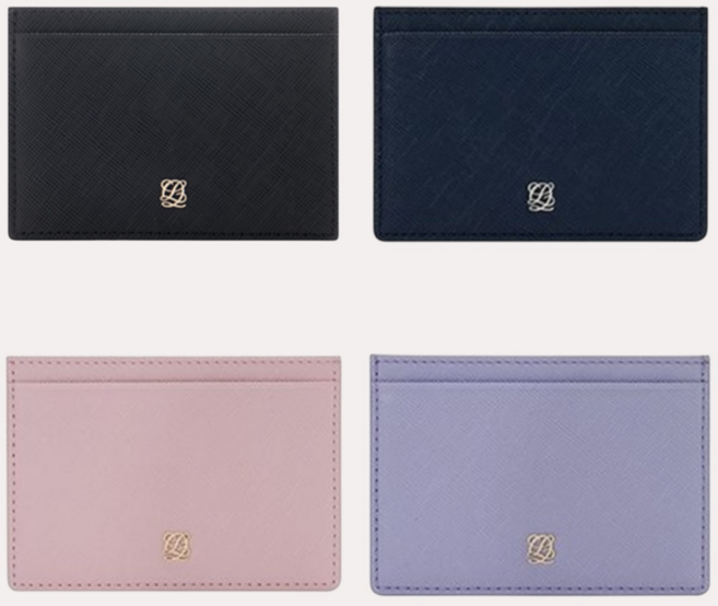 선물포장 루이까또즈 남성 여성 베이직 카드지갑 소가죽 커플 미니 명함지갑 카드 케이스 슬롯 4컬러