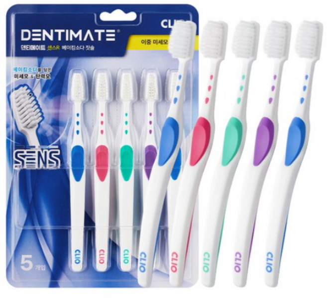 크리오 덴티메이트 센스R 이중미세모 칫솔, 5개입, 5개