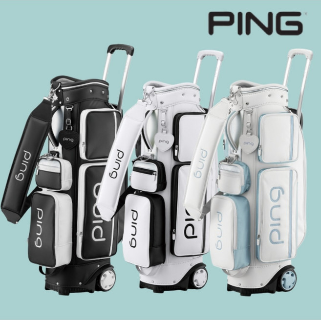 핑 SC WZ 여성 캐디백 바퀴형 삼양인터내셔날정품 2026년, 화이트/블랙(WHITE/BLACK)