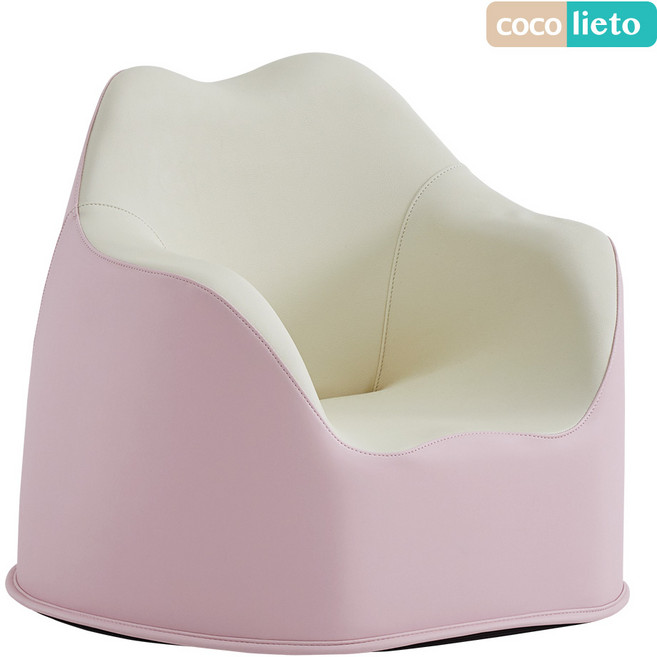 리에또 마카롱 아기소파 1인용 아기의자 유아의자 돌 생일선물, 핑크, 1개