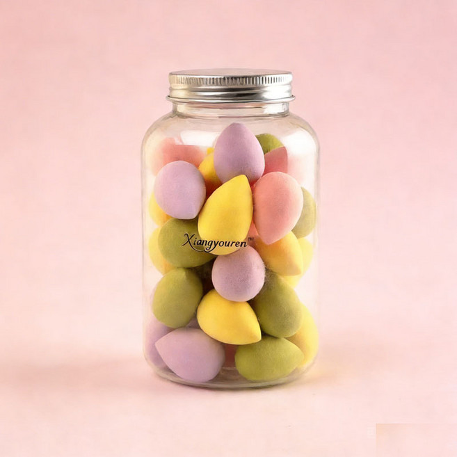 미니 20*30 메이크업 스펀지 소형 미니 화장 스펀지 파우더 퍼프 메이크업 스펀지 부분 커버 아이 메이크업용, 36개의 드리프트 병(색상 랜덤)