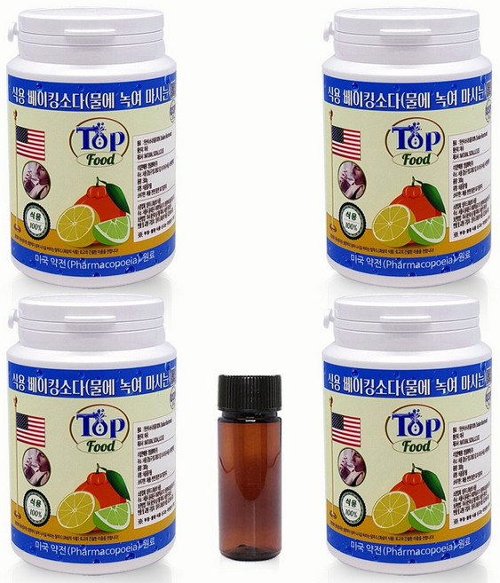 탑푸드(최상의식품) 식용 베이킹소다 300g 미국약전 원료 (USP) 특허청 상표 등록, 4개