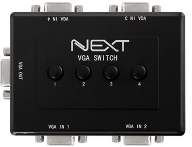 모니터선택기 4x1 VGA셀렉터 RGB 영상 스위치 2404VSW