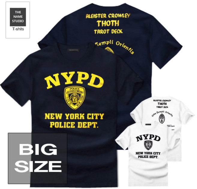 THE NAME STUDIO 그래픽 프린트 반팔티 YNYPD M~5XL 빅사이즈 티셔츠