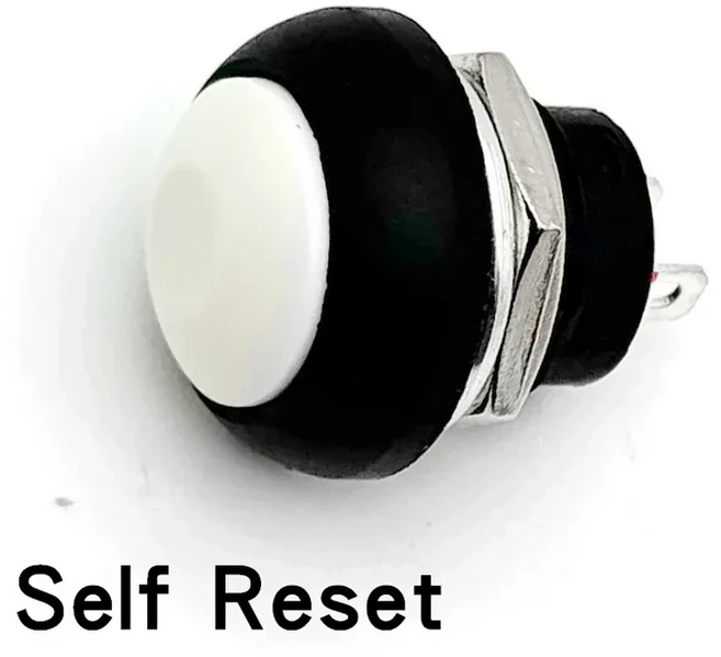 5/20/100Pcs PBS-33B 12mm 셀프 리셋 ON-OFF 자동 잠금 푸시 버튼 스위치 2Pin 미니 순간 원형 스위치, 07 White Reset, 03 5PCS