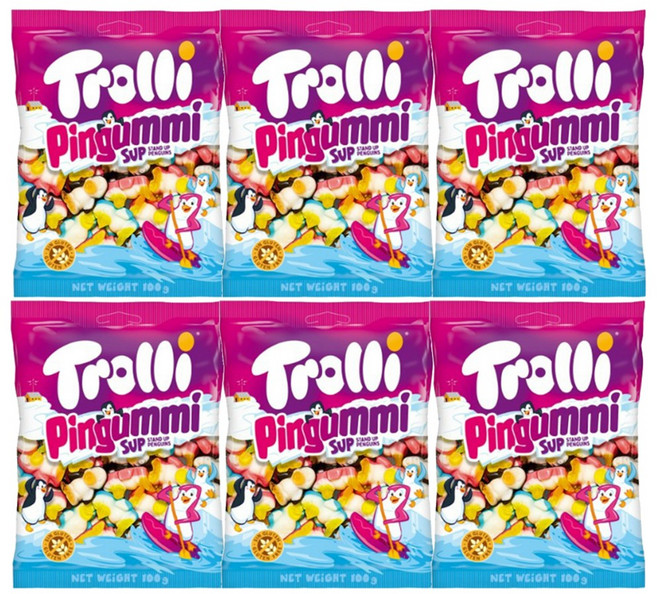 트롤리 핑구미 펭귄모양 젤리, 100g, 6개