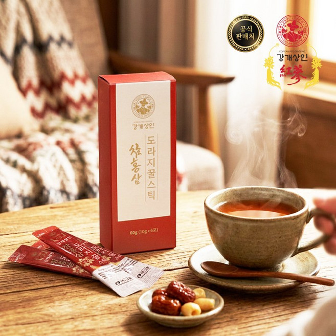 강개상인 홍삼 도라지 꿀스틱(10g x 6포) 환절기 필수 목에 정말 좋아요, 250g, 3개