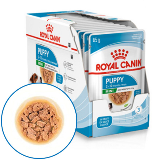 로얄캐닌 DOG 퍼피 파우치 85gx12개/1세이하 강아지 습식사료, 12개, 85g, 닭+오리