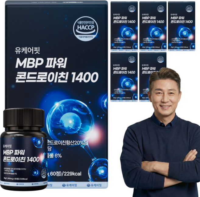 유케어핏 6형 상어연골 콘드로이친 1400 MBP 식약청 인증, 6개, 60정