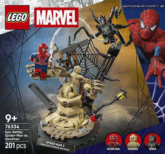 레고 슈퍼히어로 Marvel 대결전 스파이더맨 대 샌드맨 76334, 혼합색상, 1개