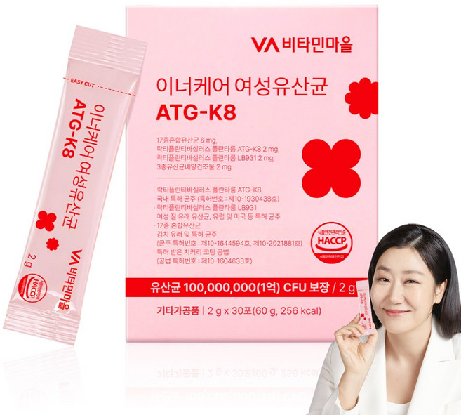 비타민마을 이너케어 여성유산균 ATG-K8 30p, 60g, 1개
