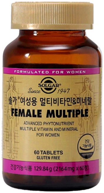 솔가 여성용 멀티비타민 & 미네랄, 60정, 1개 - 쿠팡