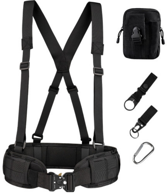 ETUDIER 탄띠 밀리터리 X반도 전술벨트 공구파우치 고리3종, 블랙, 1개