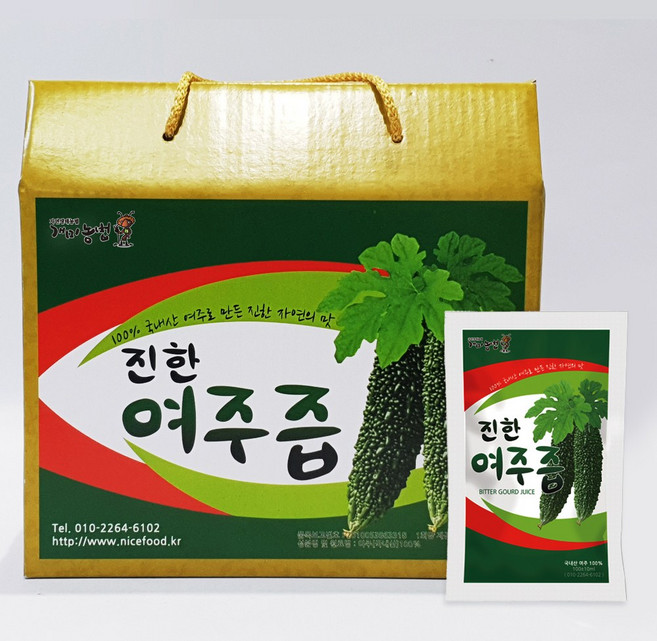 진한 여주즙 여주진액 100ml x 60포 현대농원, 6L, 1박스
