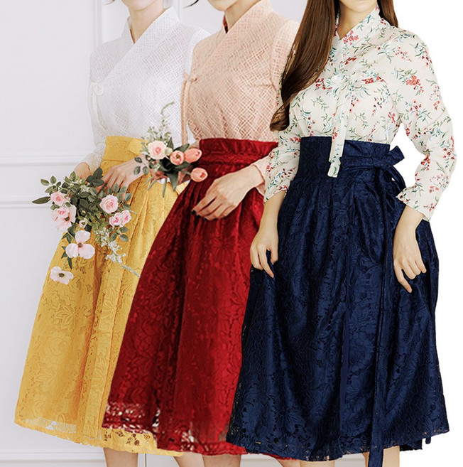 생활한복에 생활한복을 더한 덧치마 스커트 빅사이즈 허리치마 퓨전의상