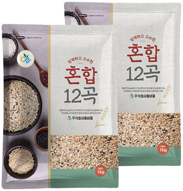 국산 혼합12곡 1kg x 2봉, 단품, 단품
