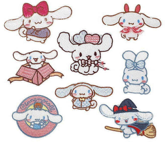 GOYES 산리오 캐릭터 와펜 시나모롤 다용도 스티커 와펜 세트, 1개, 화이트