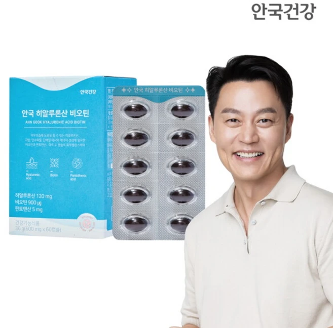 [안국건강] 안국 히알루론산 비오틴 60캡슐 1박스 (1개월분), 60정 - 쿠팡
