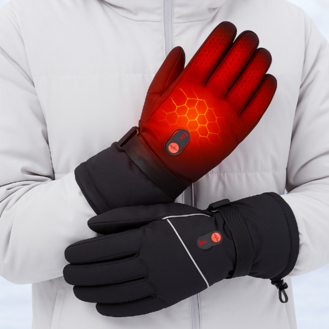 라누에브 남성 충전식 겨울 오토바이 발열장갑 방한장갑