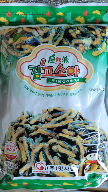 아름건어물 김고소아 고추맛콘 파래맛고소아 깨돌이 과자, 김고소500g