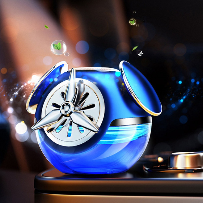 MF 차량용 마우스벨 태양열 회전 방향제, 그린, 클린코튼 20ml, 1개