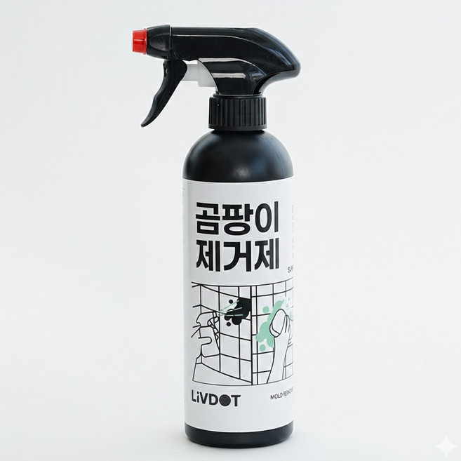리브닷 초강력 뿌리는 거품형 곰팡이제거제, 1개, 500ml