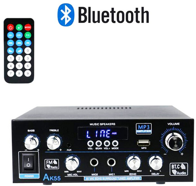 AK55 數位流擴大機 支援藍牙5.0與USB播放, AK55數位流擴大機