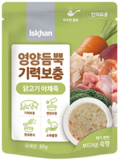 이즈칸 고양이 영양듬뿍 기력보충 스프, 6개, 80g, MIX 닭+야채