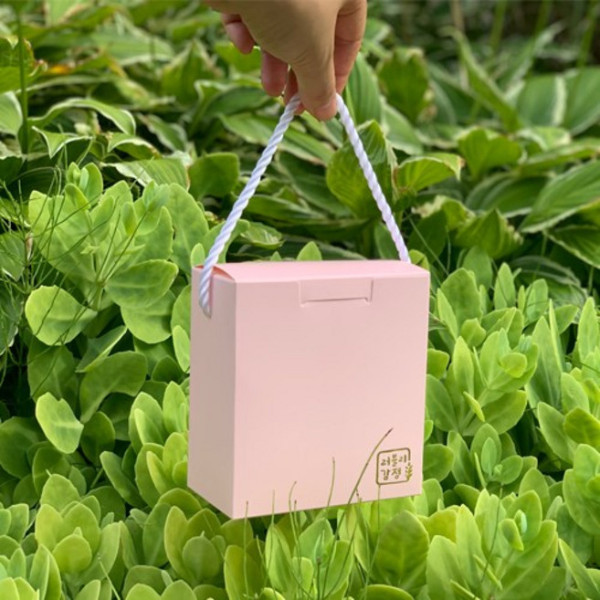 러블리강정 [ 수제 에너지바 답례품] 스티커 제작 / 부드러운 견과류바 & 오란다, 98g, 1개, 구성1, 핑크, 스티커 선택안함X