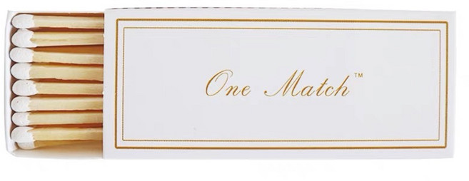 生活市集 新版白色 復古火柴, 香氛蠟燭 專用火柴, 1個