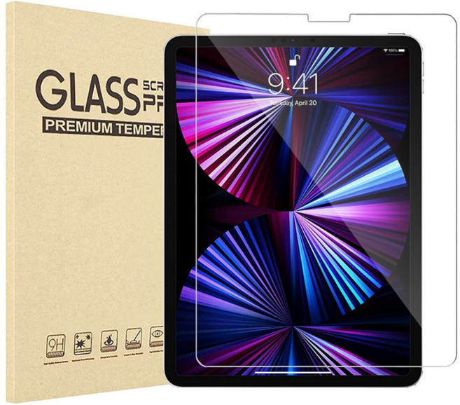 링고룸 아이패드 강화유리 액정 보호필름, 투명, 1개