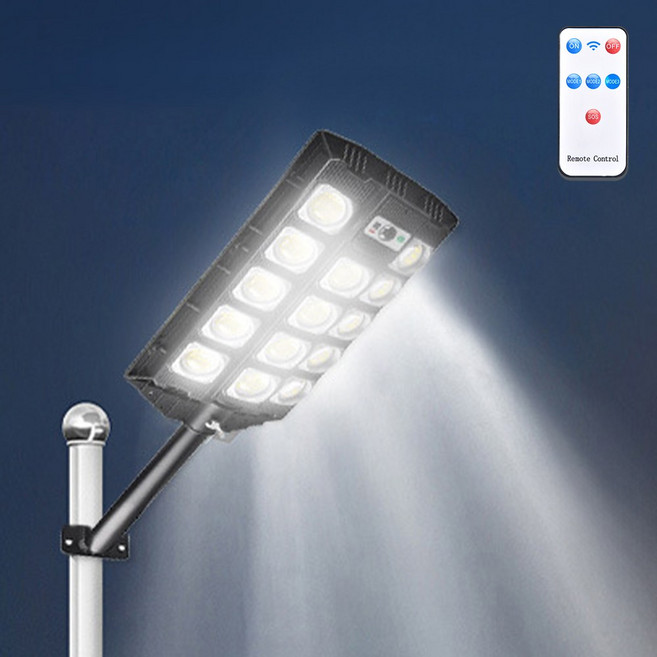 HK sell 솔가드 벽걸이 태양광 2835LED 364구 대형 가로등 조명 모션 센서등, 주광색