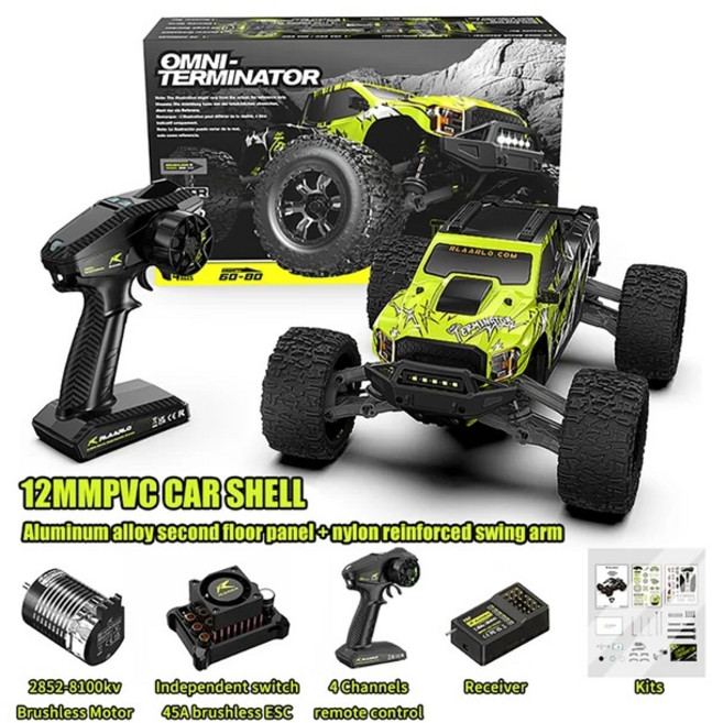 RLAARLO OMNI TERMINATOR 옴니 터미네이터 오프로드 RC카 몬스터 트럭, 메탈 버전, 1개