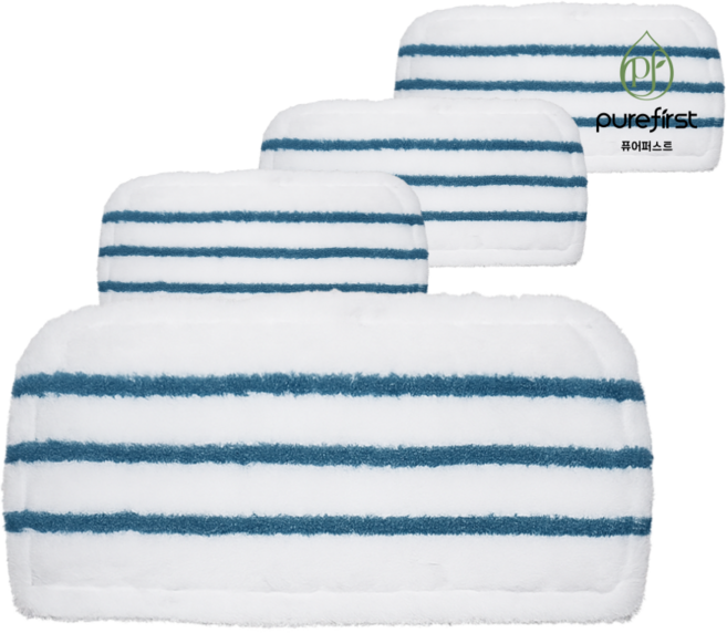 퓨어퍼스트 한경희생활과학 스팀청소기 걸레 패드 블랙앤데커 호환, 4개