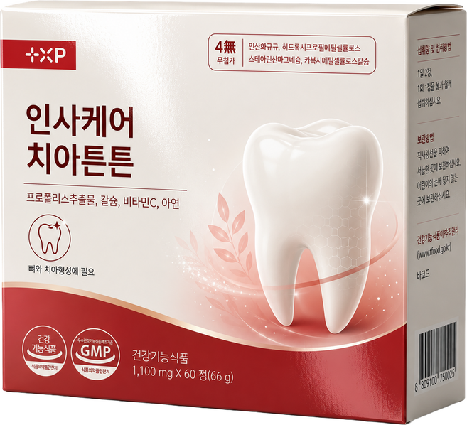 뼈와 이가 탄탄하게 치아 건강 에 좋은 잇몸 재생 출혈 염증 내려앉음 내려앉음 킬슘 영양제, 1개, 60정