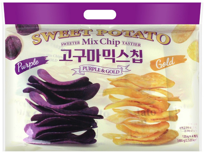 고구마 믹스칩 480g (120g x 4입), 1개