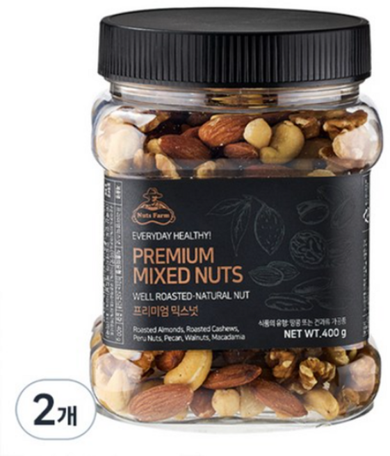 넛츠팜 프리미엄 믹스넛, 400g, 2개