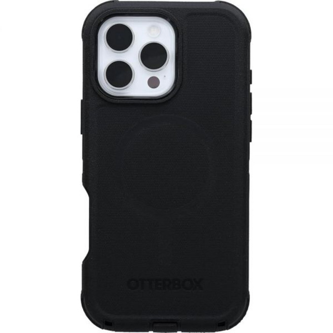 오터박스 OtterBOX 박스 아이폰 16 프로 맥스용 디펜더 시리즈 케이스 - 견고함 MagSafe 호환 군용 등급 낙하 보호 충격 방지 돌출된 가장자리 블랙 비소매