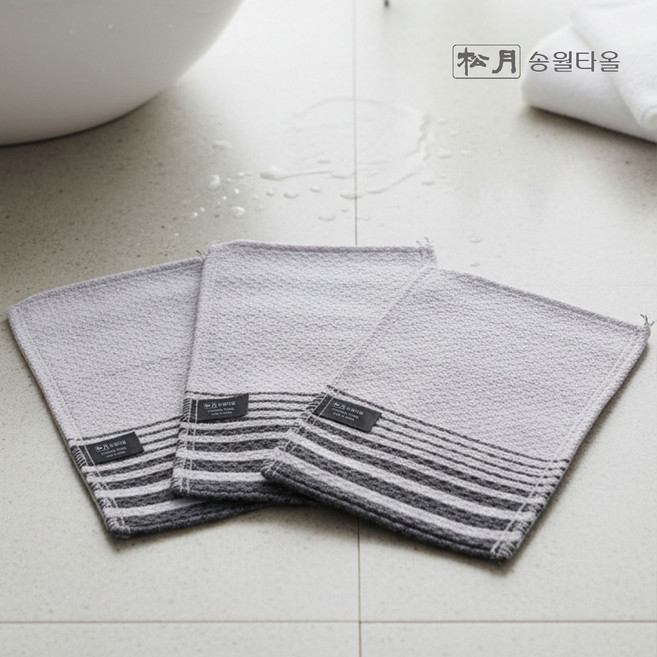 송월타올 때밀이 때수건 마사지 고급 때밀이 13.5cm x 22cm, 스트라이프50, 1개, 5매